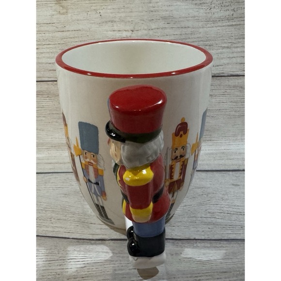 World Market Coffee Cup Mug Nutcracker 3D Figural Handle Excellent Condition - Picture 2 of 5